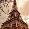 Eiffel Tower in Sepia Color