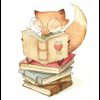 Reading Fox by Mike Koubou