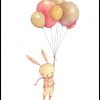 Rabbit with Balloons by Mike Koubou